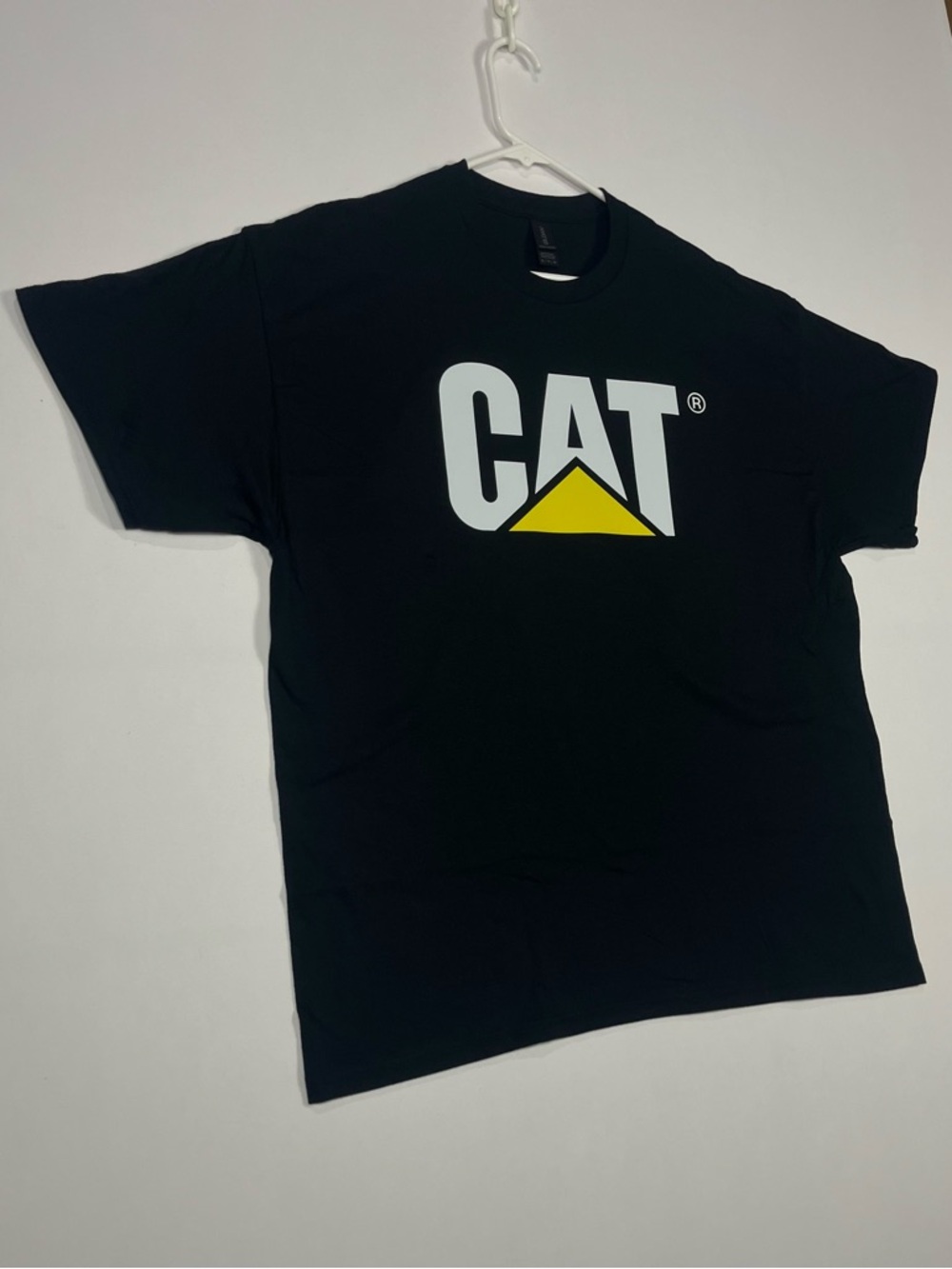 Caterpillar CAT Logo Work Tee (Brand New Condition) Black Construction T-Shirt